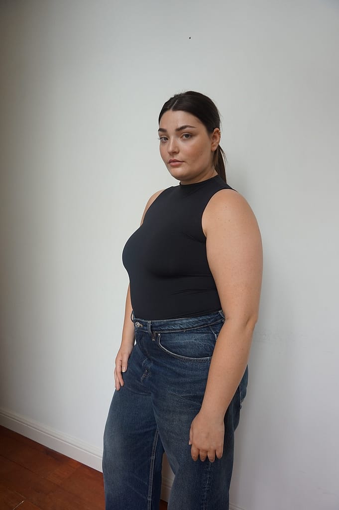 Curvy female model Elena based between Amsterdam and New York City available for bookings at KKH Management