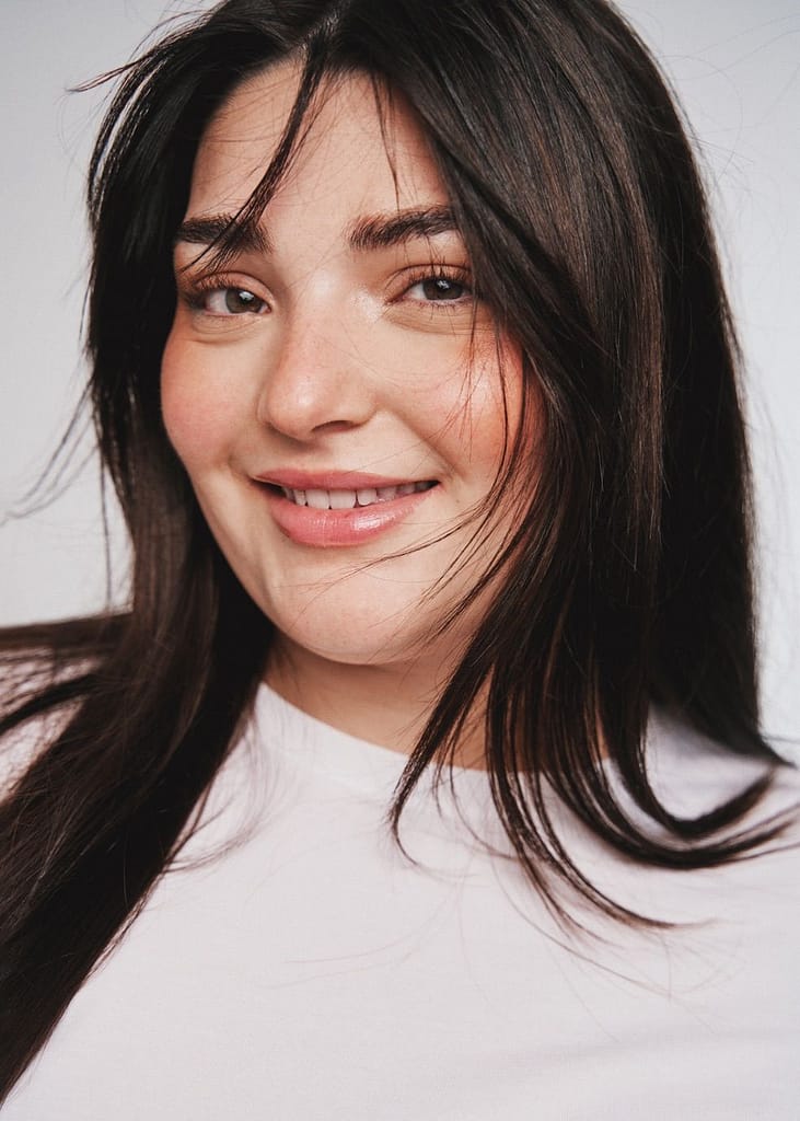 Curvy female model Elena based between Amsterdam and New York City available for bookings at KKH Management